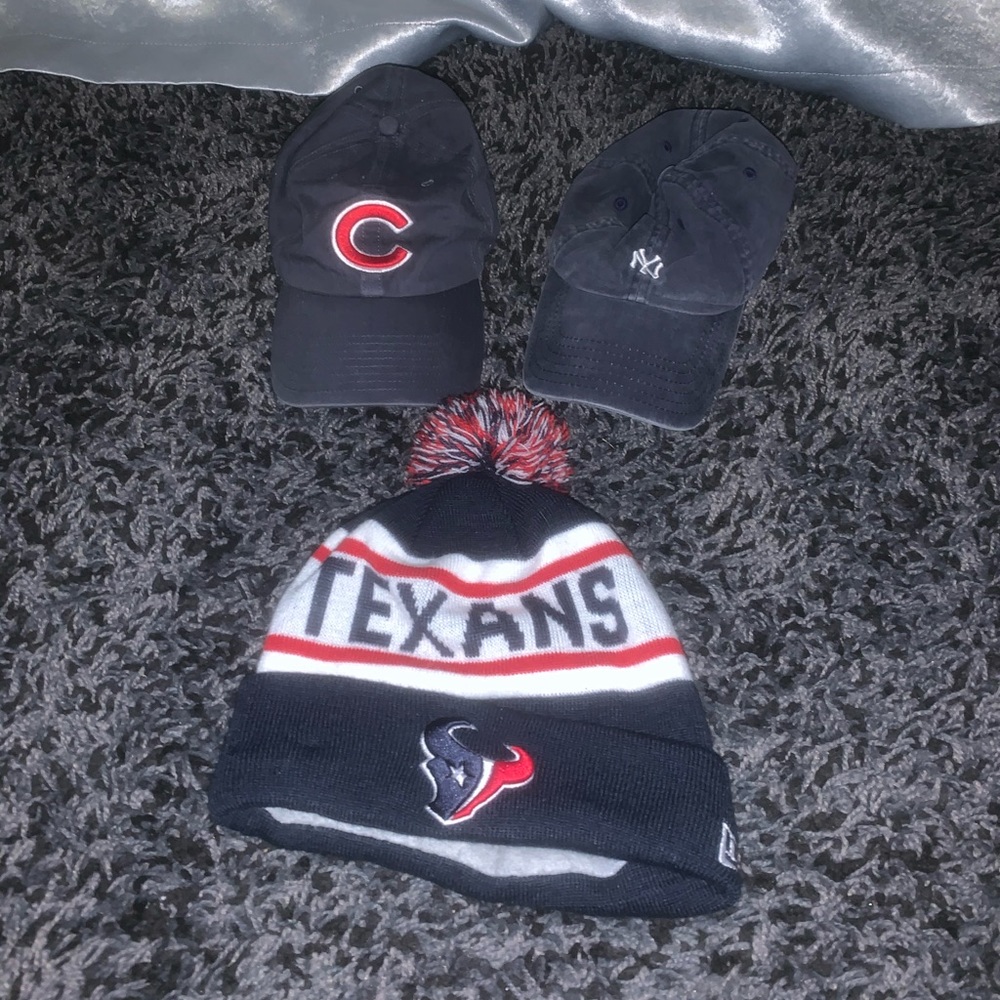 2 Baseball Hats & 1 Beanie